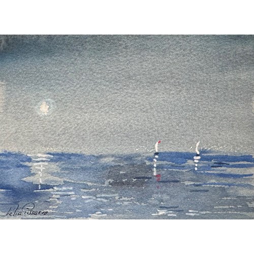 Sherylle en vacances avec son drapeau rouge